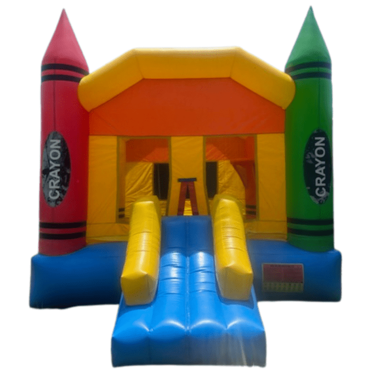 Colorful Crayon Bounce House